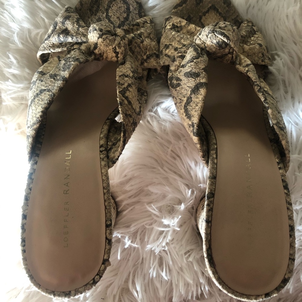 Loeffler Randall coco Knotted snakeskin slide 9 - Picture 6 of 14